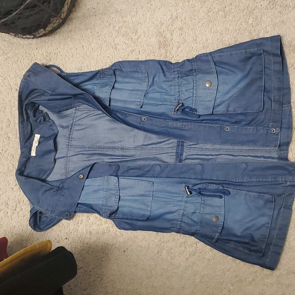 Denim Vest w/ Hood